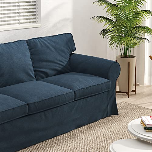 EKTORP Sofa Cover 3 Seat (86in) for IKEA Ektorp Sofa, Linen Slipcover J857440