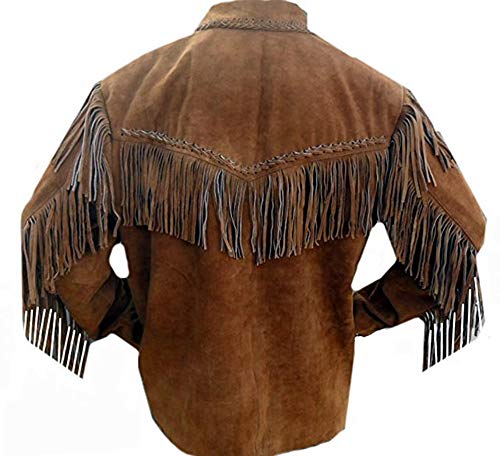Mens Western Cowboy Suede Leather Coat F27924