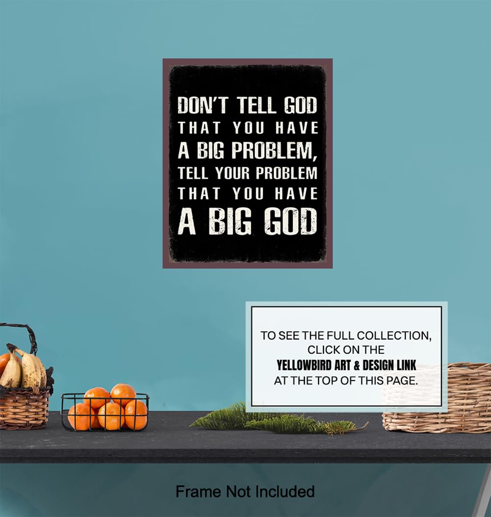 Christian Faith Wall Art for Men - Jesus God Motivational Poster Z201
