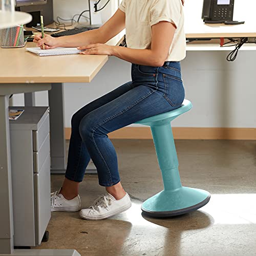 ECR4Kids SitWell Wobble Stool, Adjustable Height, Black Z4009