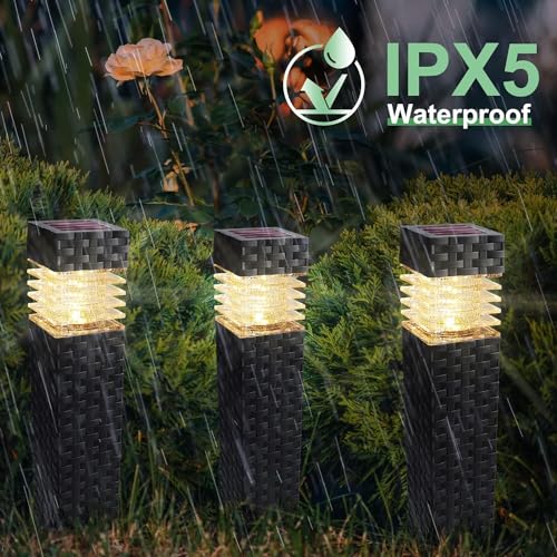 Solar Pathway Lights Outdoor 6 Pack White L6415