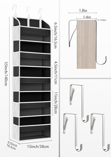 Over The Door Storage Organizer with 5 Pockets, 44 lbs Capacity Z3197