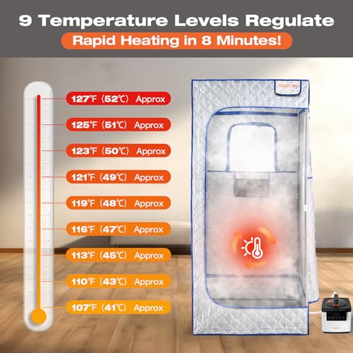 Portable Full Size Steam Sauna for Home Spa with Remote Control, Black B114472