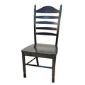 Carolina Living Whitman Transitional Ladder Back Dining Room Accent Chair for Kitchen Table, Dining Room Table or Side Seating, Antique Black