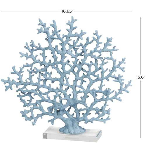 Deco 79 Aluminum Coral Decorative Sculpture, Silver P444