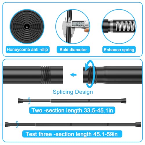 AIZESI 2pcs Adjustable Tension Curtain Rod 12-20 Inch for Windows and Cabinets I39310