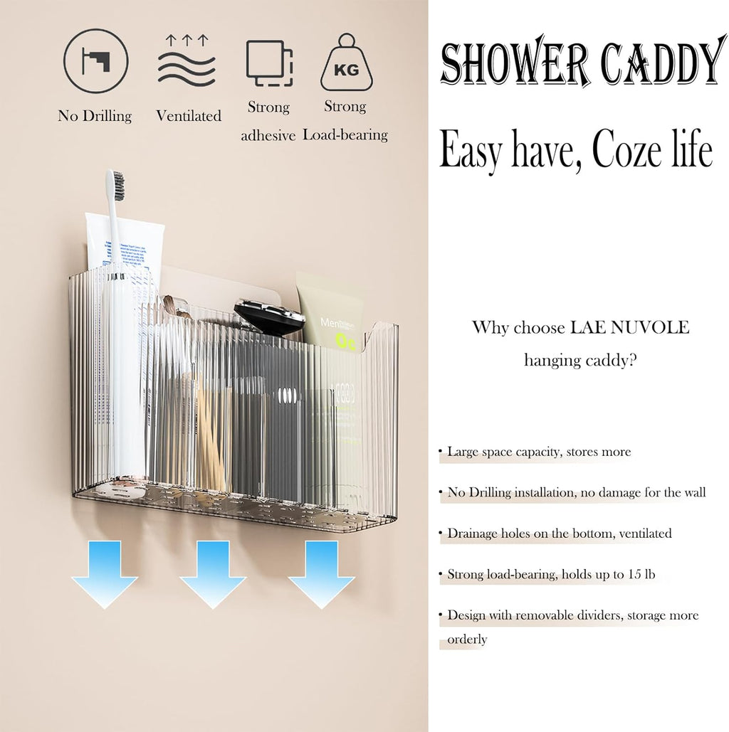 2 Pack Adhesive Cabinet Door Organizer, Wall Mounted Storage Bins for Narrow Space, Clear V226