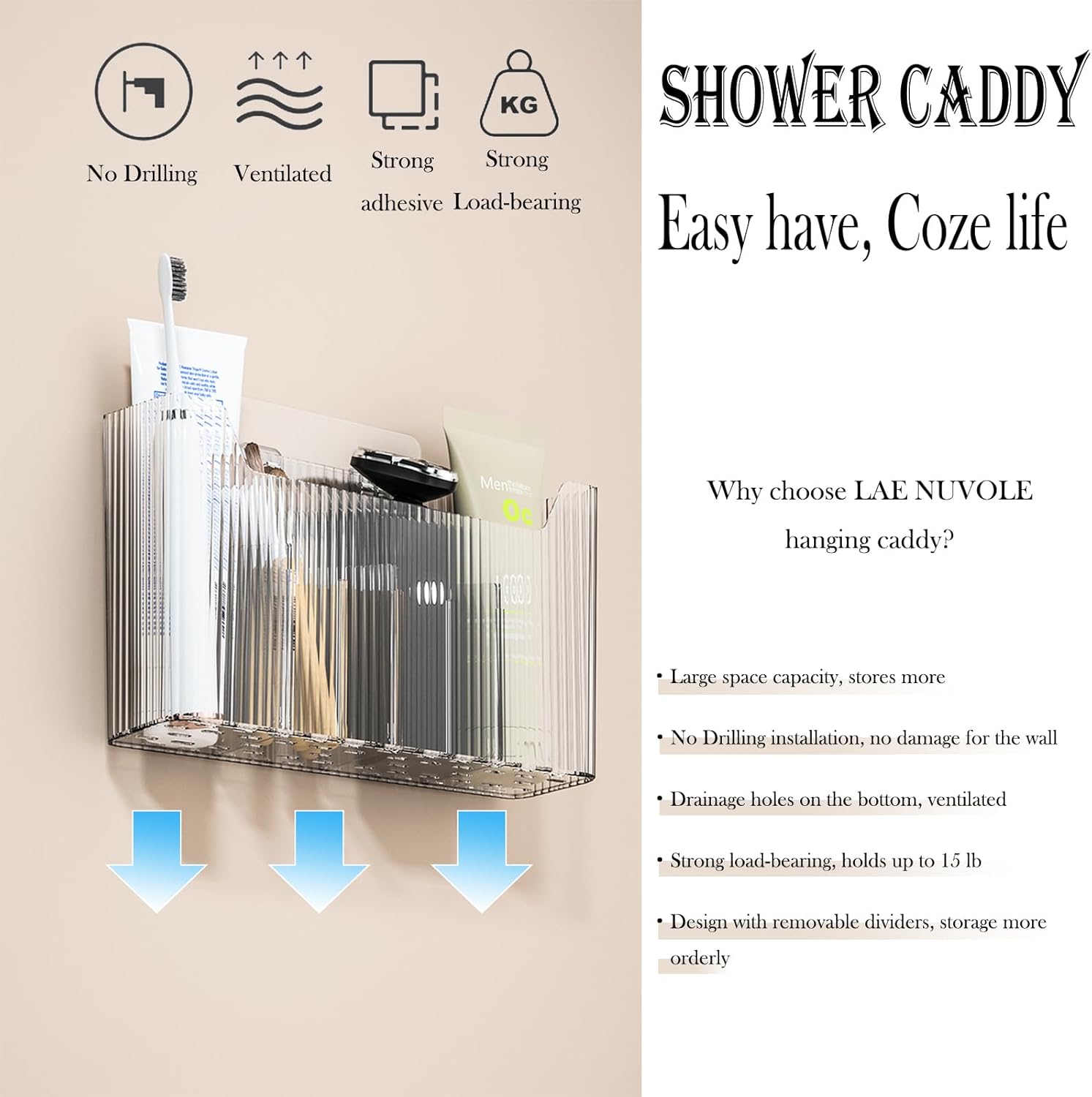 2 Pack Adhesive Cabinet Door Organizer, Wall Mounted Storage Bins for Narrow Space, Clear V226