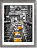 12x16 Rustic Frames Solid Wood Display Pictures 11x14 with Mat or 12x16 Photo Without Mat, Distressed Wooden Picture Frame Wall Art for Living Room Wall Mounting, Gray