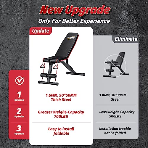 Adjustable Folding Weight Bench for Incline Decline Workout W308477