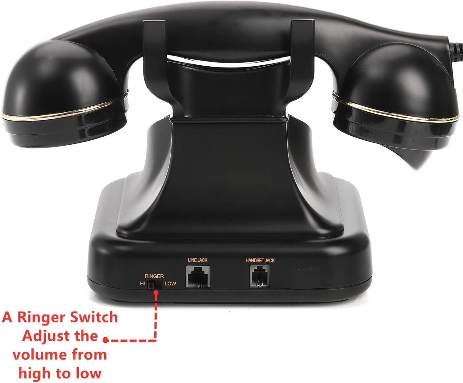 Peohud Retro Landline Telephone, Classic Corded Desk Phone I898690