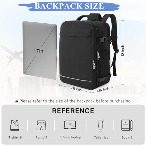 Large Travel Backpack 40L Waterproof Carry-on, Beige I819592