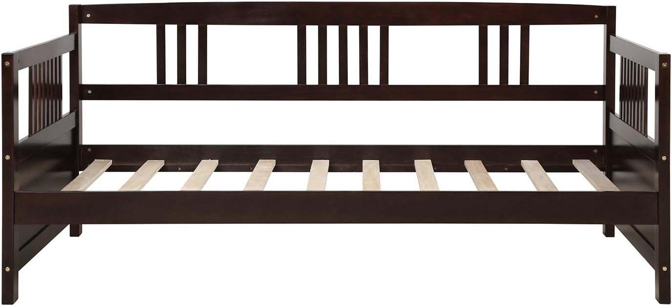 Modern Solid Wood Daybed Twin Size Espresso S26353