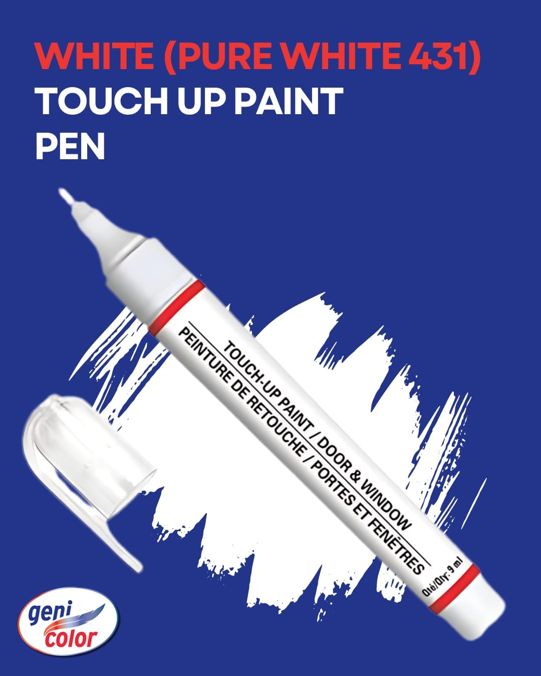 Touch-up Paint Pen White for PVC Metal Aluminum Doors Windows O2667