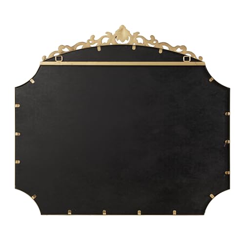 Kate and Laurel Arendahl Ornate Arched Scallop Mirror, 24 x 36, Antique Gold P8364