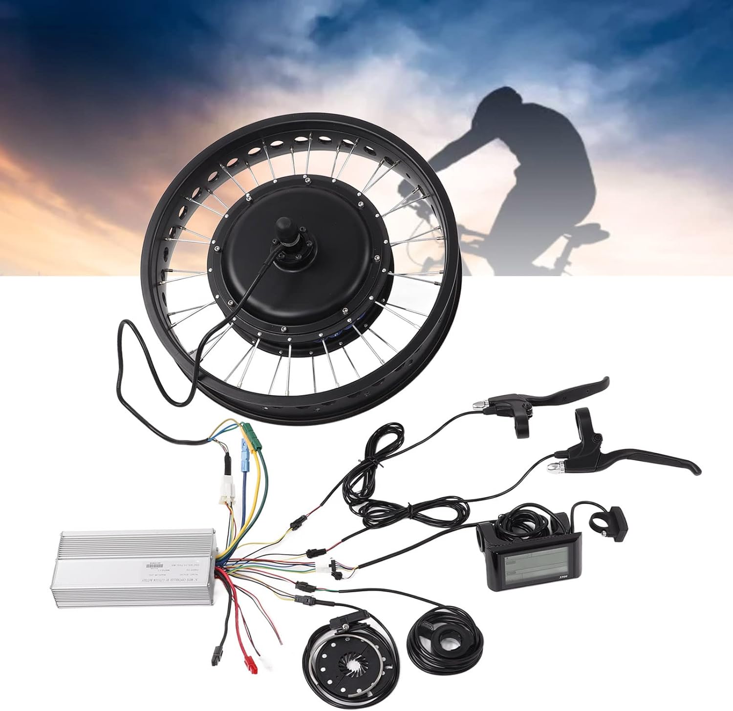 48V 1500W Electric Bike Conversion Kit, 20 Inch Rear Wheel S718452
