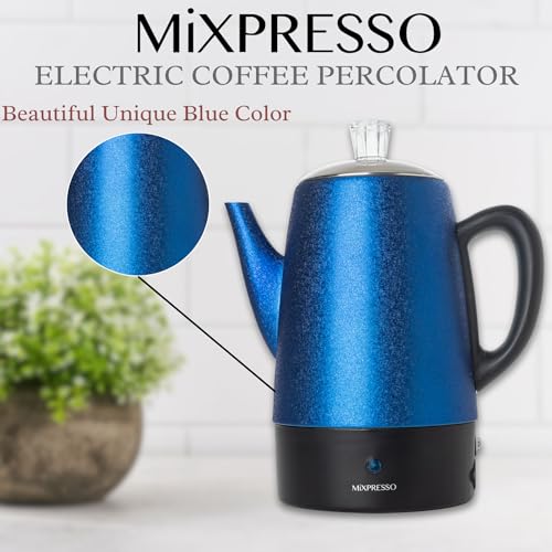 Mixpresso Electric Percolator Coffee Pot 10 Cup Stainless Steel V483990