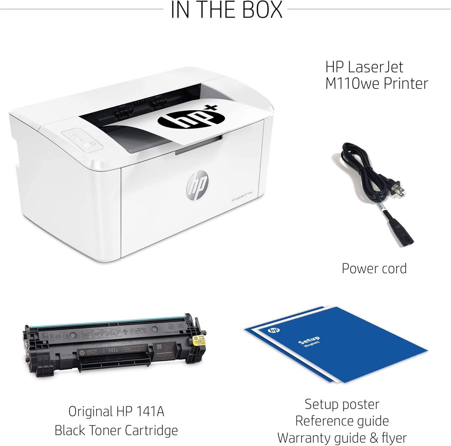 HP LaserJet M110we Wireless Black and White Printer with HP+ and 6 Months Instant Ink J631794