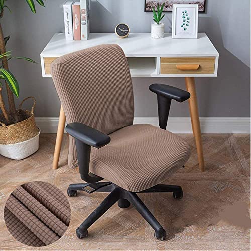 Stretchable Office Chair Cover 2 Pcs, Removable Washable Seat Slipcover, Silver K659
