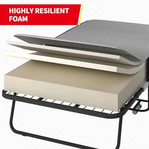 MUZZ Folding Bed with 5" Memory Foam Mattress for Adults Z696247