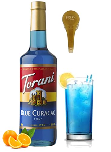 Blue Curacao Flavor Syrup 25.4 oz with Pump Dispenser P216