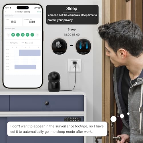Pet Camera Indoor 2K Wireless 360° Auto Tracking, 2 Pack A666
