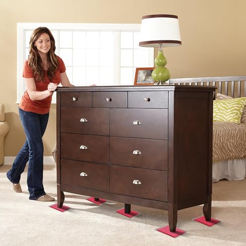 Square Furniture Sliders 16pcs 3 inch Carpet Slider for Moving Heavy Furniture N7845