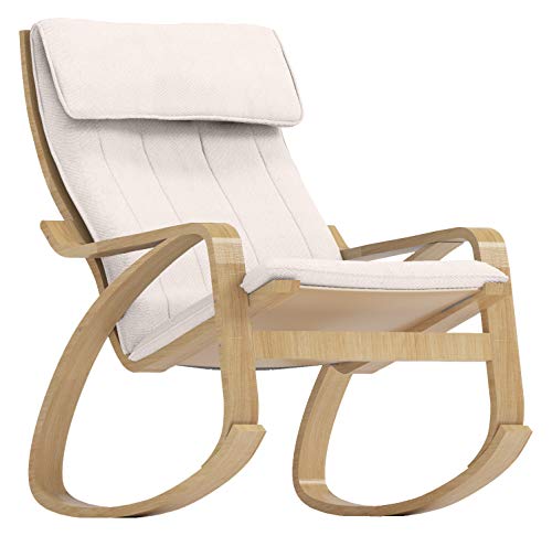 Poang Chair Cover Replacement for IKEA Armchair Slipcover, Polyester Flax Beige U401183