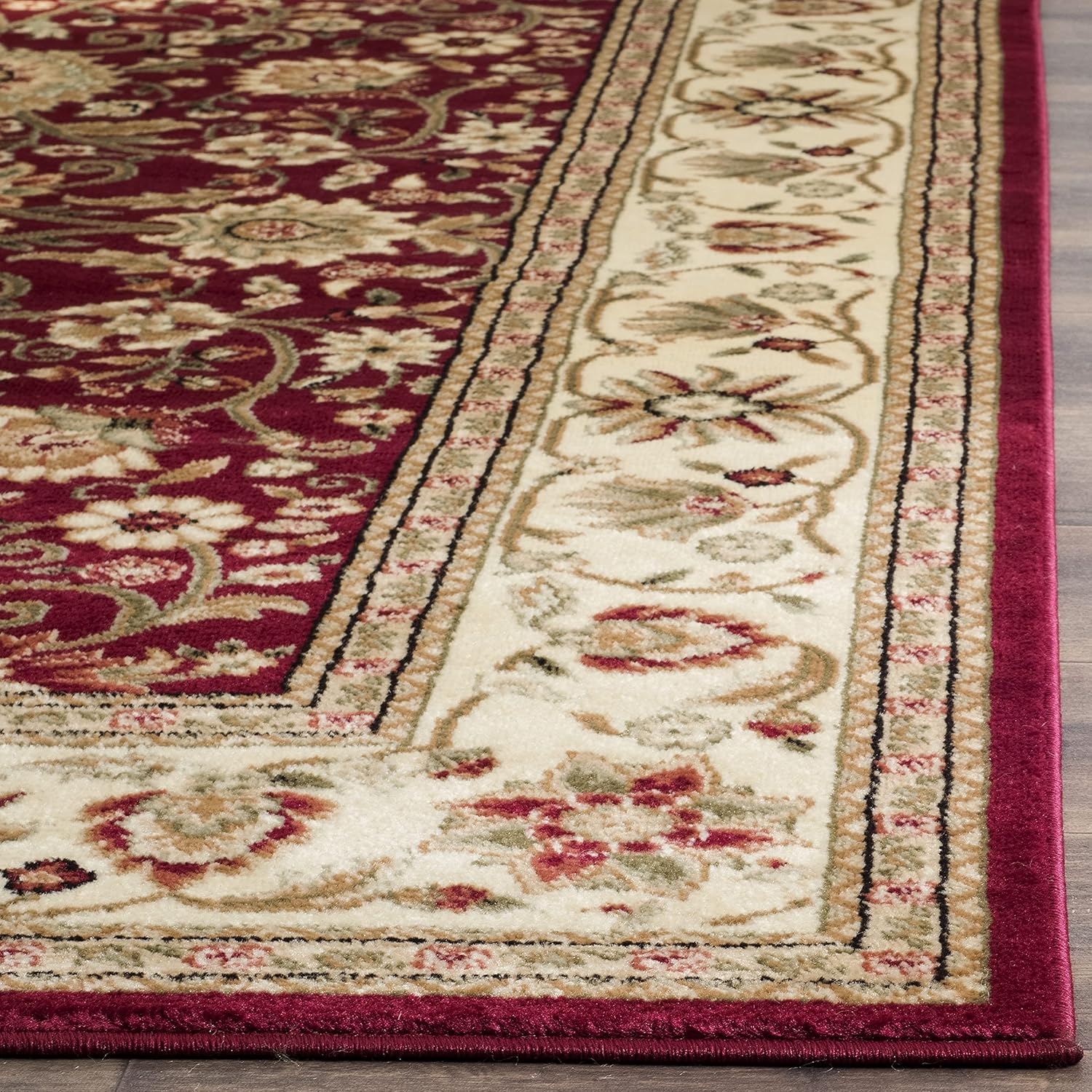 SAFAVIEH Lyndhurst Collection Area Rug 6' x 9' Red & Ivory Traditional Oriental Design T8133