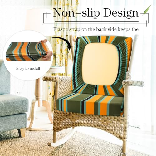 Patio Stretch Sofa Cushion Cover Outdoor Replacement Furniture Protector (Blue Red Green) L4122