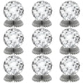 Disco Party Decorations - Silver Disco Decor Flat Disco Ball Centerpieces for Party Table Flat Disco Ball Decor for 70s Disco Ball Party Decorations Favors
