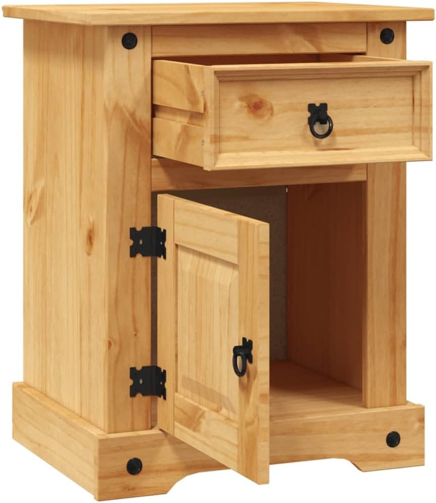 Bedside Cabinet Mexican Pine Corona Range 20.9"x15.4"x26.4" 13.75kg/30.25ib Nightstands
