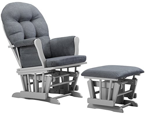 Angel Line 61321-49 Windsor Glider and Ottoman, Espresso with Chocolate