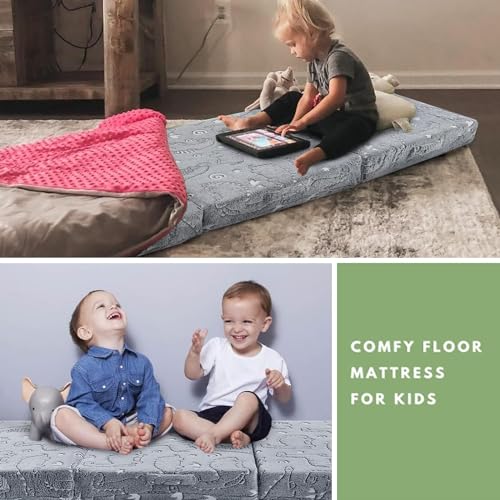 MeMoreCool Foldable Floor Mattress for Kids Toddler Nap Mat, Glow 63x26 Inch L381769