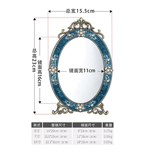 MADALIANO Retro Metal Princess Desktop Makeup Mirror Z82716