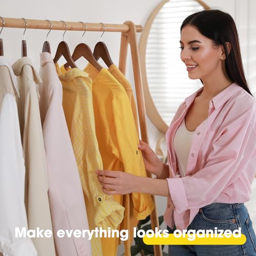 Korpai 30-Pack Wooden Hangers with 360-Degree Rotatable Hook A567