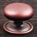 RK International RKI Distressed Copper R.K. International CK 3216 ATDC Large Solid Plain Knob with Backplate