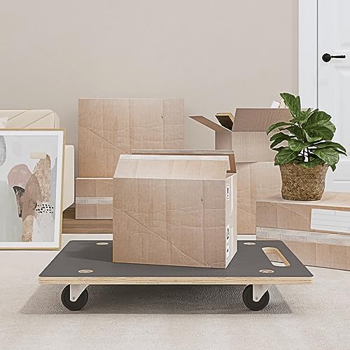 vidaXL Dolly Trolleys Set of 2, Rectangular, Anti-Slip, Grey N1830