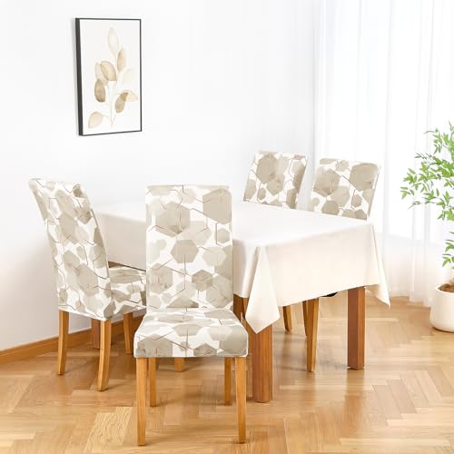 Gibelle Dining Chair Covers Set of 6, Stretch Slipcover, Royal Blue E143