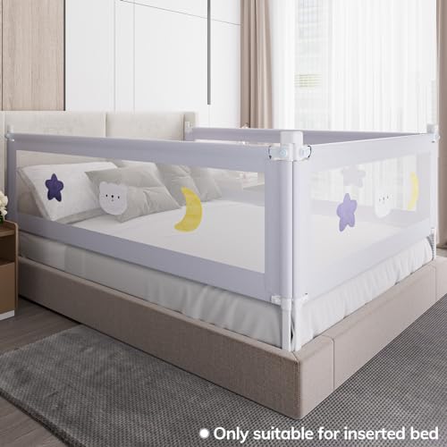 Toddler Bed Rail with Double Child Lock for Full Size Bed, 54" K256130