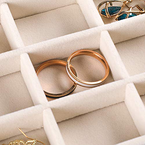 Frebeauty Extra Large Acrylic Jewelry Box 5 Layers Clear Organizer with 5 Drawers Purple C308