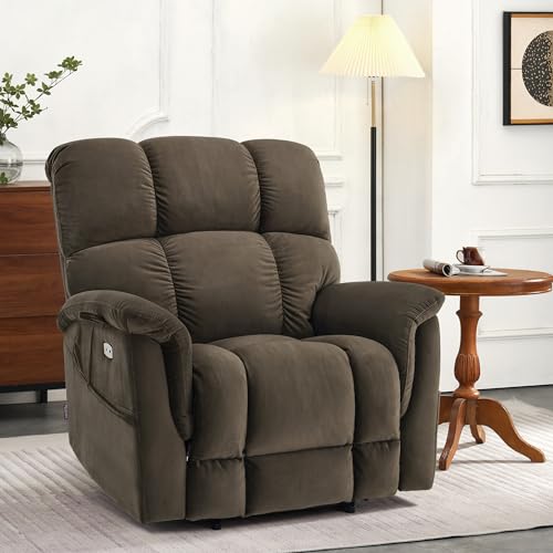 MCombo Dual Motor Power Lift Recliner Chair with Massage and Heating, Beige F8967