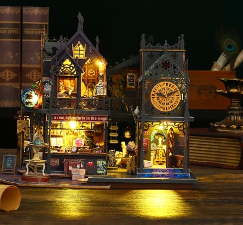 DIY Miniature Dollhouse Kit Magic Castle 3D Wooden Puzzle Model X760080