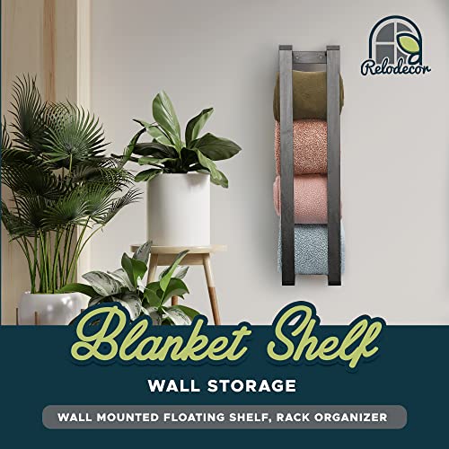 RELODECOR Blanket Wall Rack (White) for Bedroom and Living Room P2540