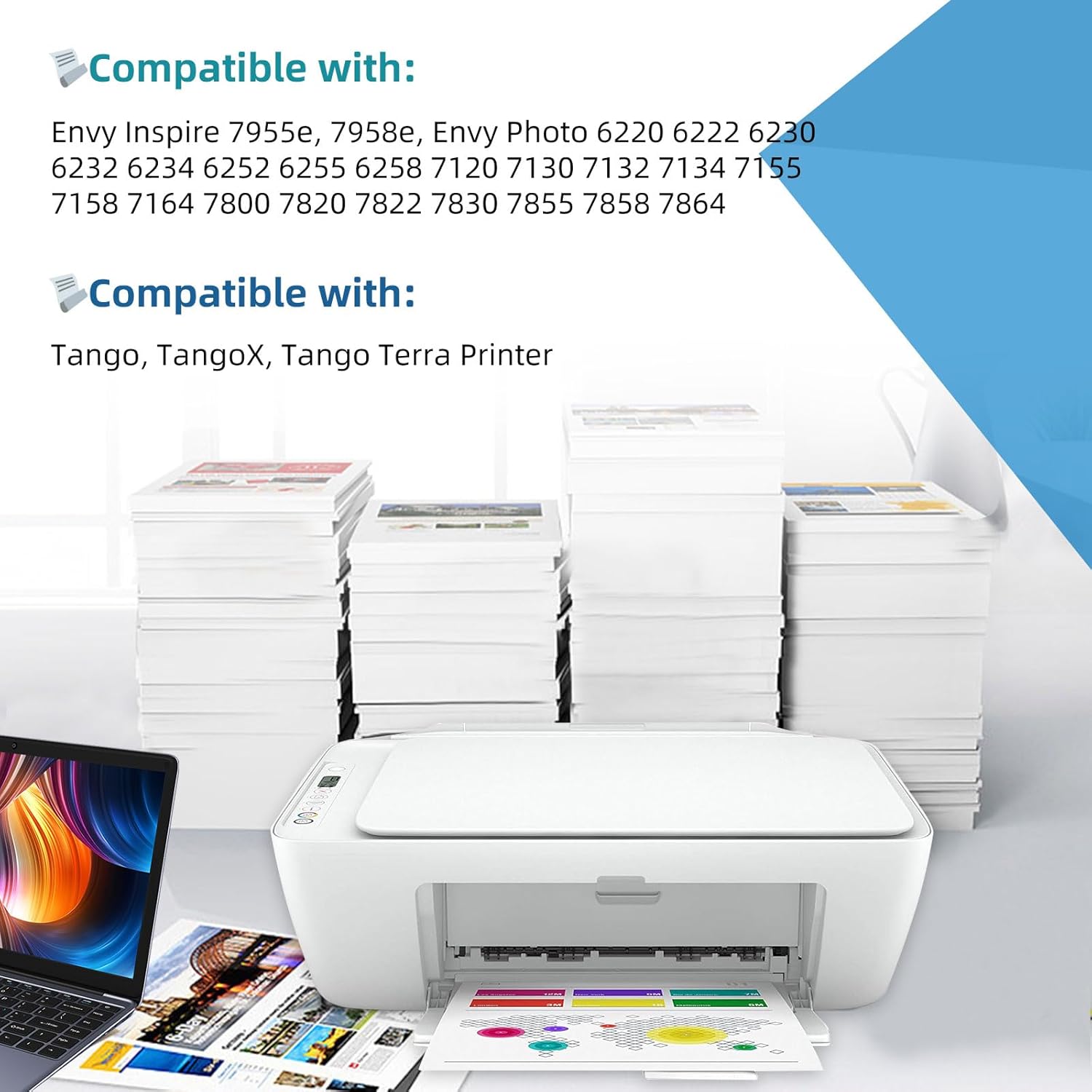 Remanufactured Ink Cartridge Replacement for HP 64XL Tri-Color 2-Pack B119338