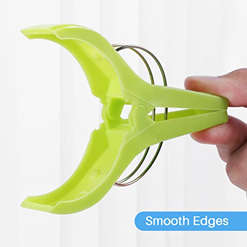 Beach Towel Clips for Chairs, Plastic Clothes Pegs Hanging Clamps (8 Pack) Q78986