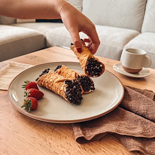 Mora Ceramic Artisan Matte Dinner Plates Set of 6, 10 inch, Dishwasher Safe Y28644