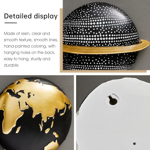 4Pcs Outer Space Planets Wall Decor 3D Sculptures for Kids Room X88172