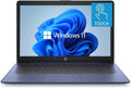HP Newest 14" HD Touchscreen Laptop, Windows 11, Intel Celeron Quad-Core Processor Up to 2.60GHz, 4GB RAM, 64GB SSD, Webcam, Dale Blue (14-DQT - Renewed)