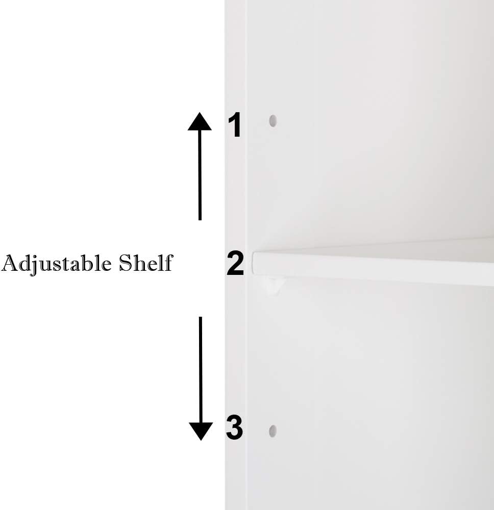 Wooden Bathroom Floor Cabinet with 4 Doors and Adjustable Shelves O282734